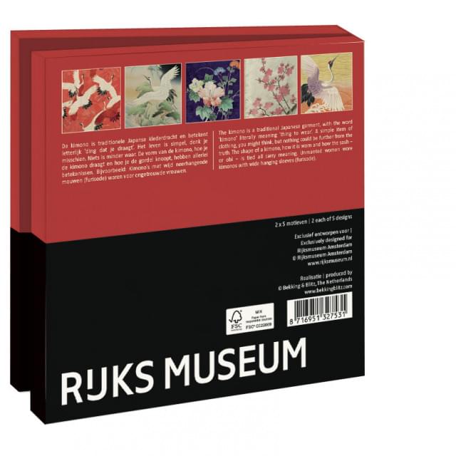 Kaartenmapje met env, vierkant: Asian Kimono, Collection Rijksmuseum Amsterdam
