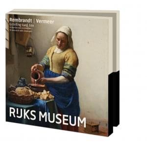 Kaartenmapje met env, vierkant: Rembrandt / Vermeer, Collection Rijksmuseum Amsterdam