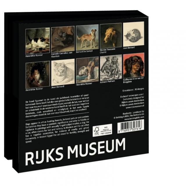 Kaartenmapje met env, vierkant: Cats & Dogs, Collection Rijksmuseum Amsterdam