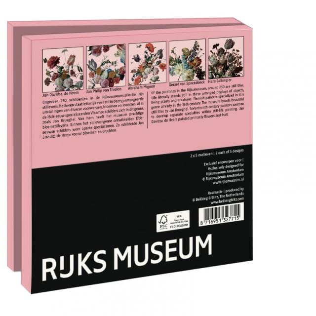 Kaartenmapje met env, vierkant: Flowers, Collection Rijksmuseum Asmterdam