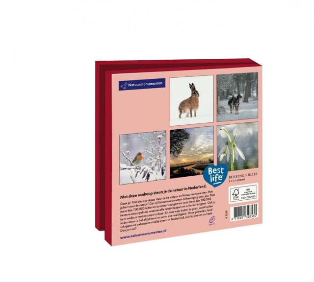 Kaartenmapje met env, vierkant: Winter, Natuurmonumenten
