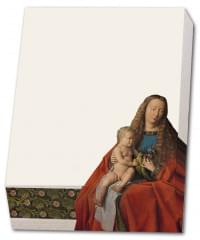 Memo blocnote: Madonna met kanunnik Joris van der Paele (Madonna), Jan van Eyck, Musea Brugge