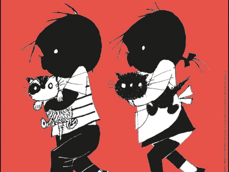 Poster: Jip en Janneke dragen een kat, Fiep Westendorp kopen | Bekking