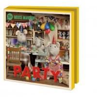 Kaartenmapje met env, vierkant: Party, The Mouse Mansion, Schaap & Muis Beheer B.V.