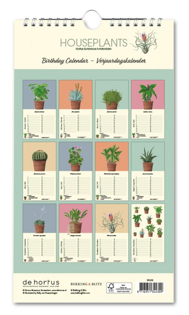 Verjaardagskalender: Houseplants, Kelly van Koppenhagen, Hortus Botanicus Amsterdam