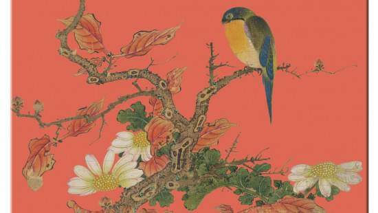 Placemat: Album of birds and flowers (rood), Hu Feitao, Chester Beatty