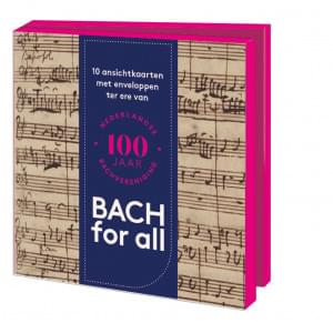 Kaartenmapje met env, vierkant: Bach for all, Nederlandse Bachvereniging