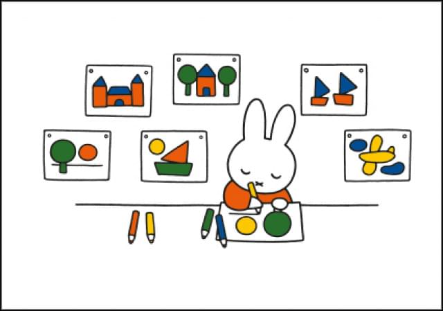 Nijntje - Miffy - Nijntje zit te tekenen/L, Dick Bruna