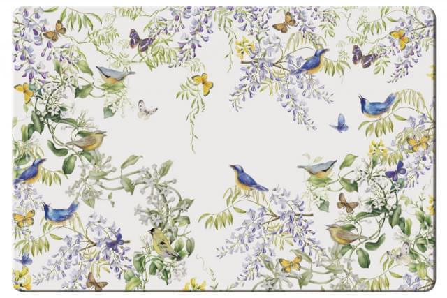 Placemat: Vogels in blauweregen, Janneke Brinkman