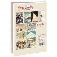Kaartenmapje met env, groot: Snow Country, Nihon no hanga