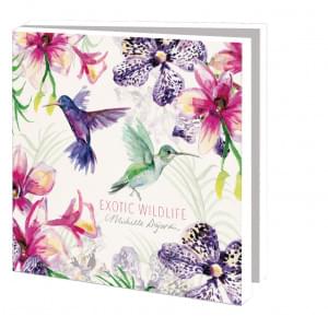 Kaartenmapje met env, vierkant: Exotic Wildlife, Michelle Dujardin