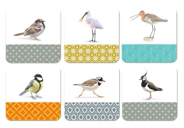 Onderzetters: Vogels, Elwin van der Kolk, Vogelbescherming - Natuurpunt