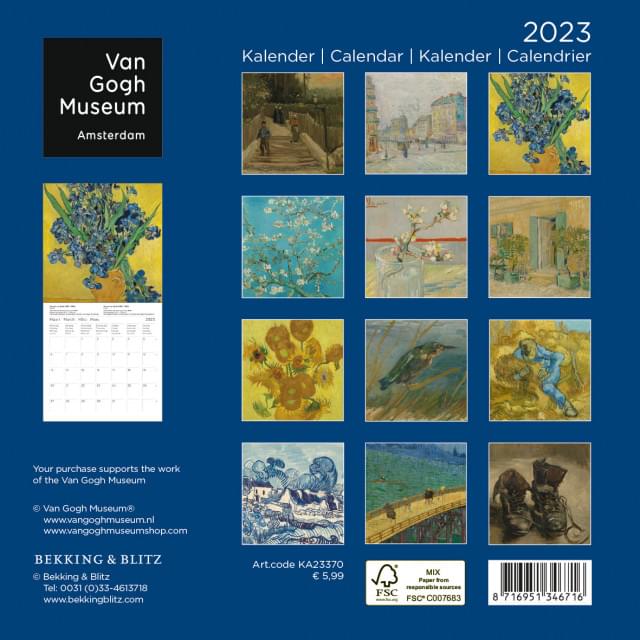 Van Gogh mini maandkalender 2023