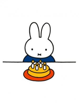 Nijntje - Miffy met verjaardagstaart/ST, Dick Bruna