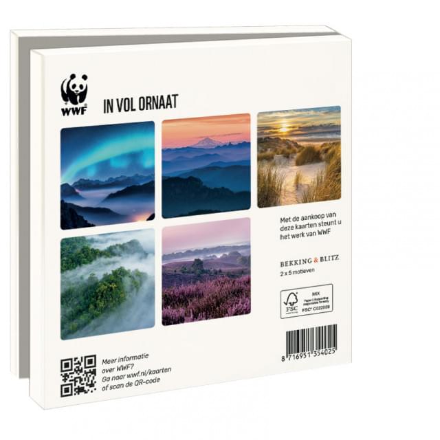 Kaartenmapje met env, vierkant: In vol ornaat, Wereld Natuurfonds