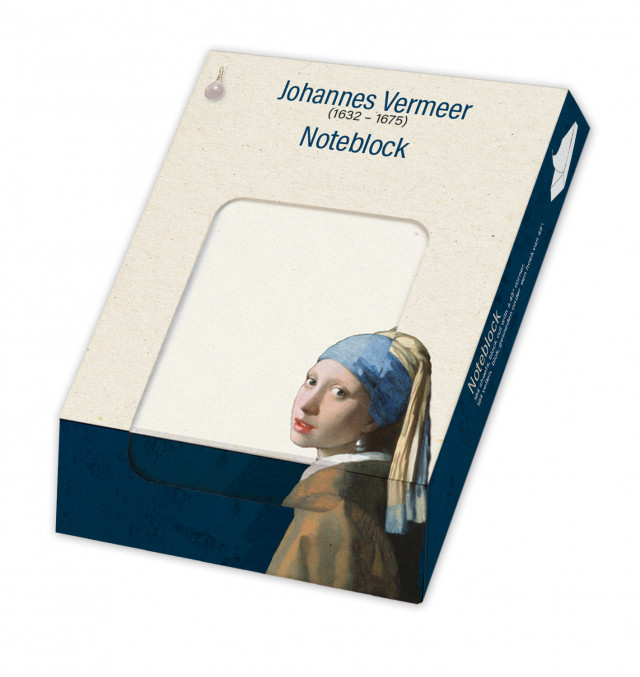 Memo blocnote: Meisje met de parel - Girl with the Pearl Earring, Vermeer, Mauritshuis