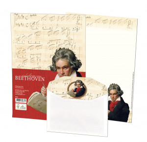 Briefpapier met enveloppen: Ludwig van Beethoven, Joseph Karl Stieler, Beethoven-Haus Bonn