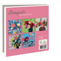 Kaartenmapje met env, vierkant: Bouquets, Anke van den Burg