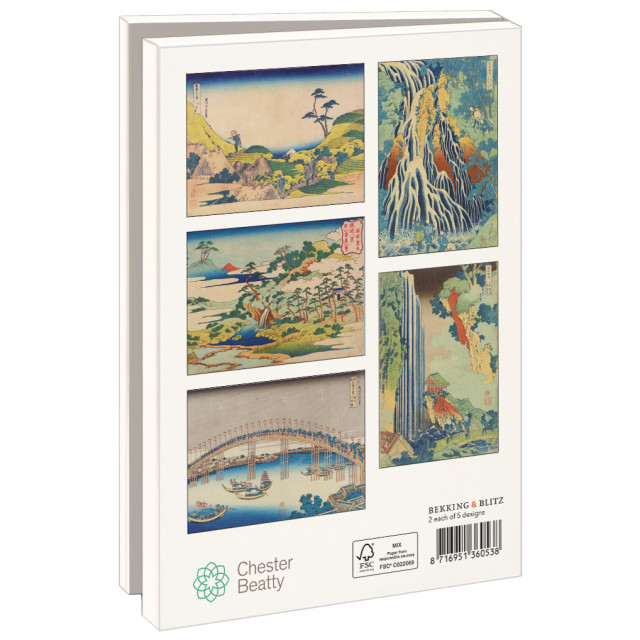 Kaartenmapje met env, groot: Hokusai, Chester Beatty