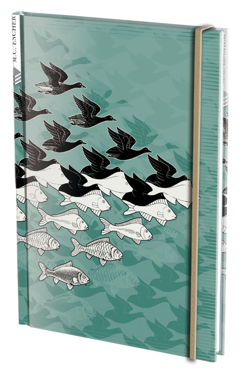 Notitieboek harde kaft: Lucht en Water, Escher kopen Bekking & Blitz
