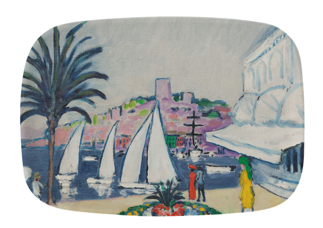 Dienblad: Gezicht op het casino in Cannes, Kees van Dongen, Singer Laren