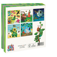 Kaartenmapje met env, vierkant: Nature, The very hungry caterpillar, Eric Carle