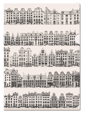 L-mapje A4 formaat: Grachtenhuizen, Caspar Philips Jacobszoon