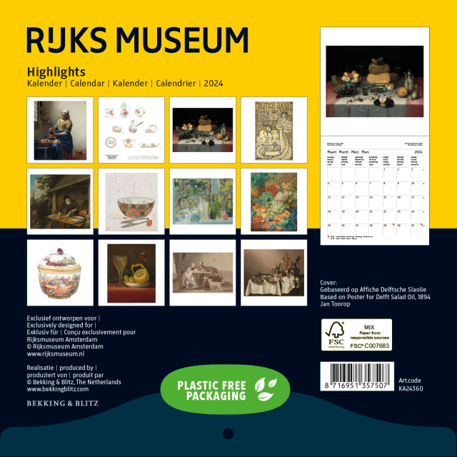 Rijksmuseum Amsterdam mini maandkalender 2024