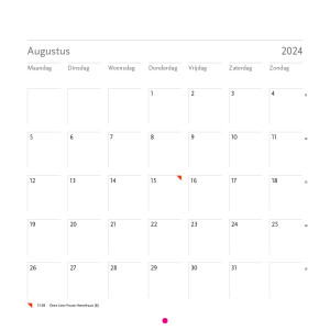 Blanco maandkalender 2024