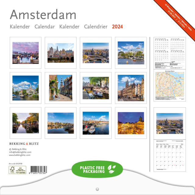 Amsterdam maandkalender 2024