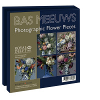 Kaartenmapje met env, vierkant: Photographic Flower Pieces, Bas Meeuws, Royal Delft