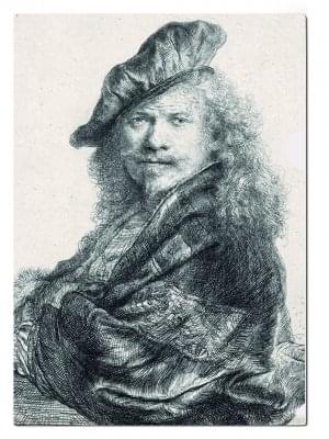 L-mapje A4 formaat: Zelfportret, Rembrandt van Rijn, Museum Het Rembrandthuis