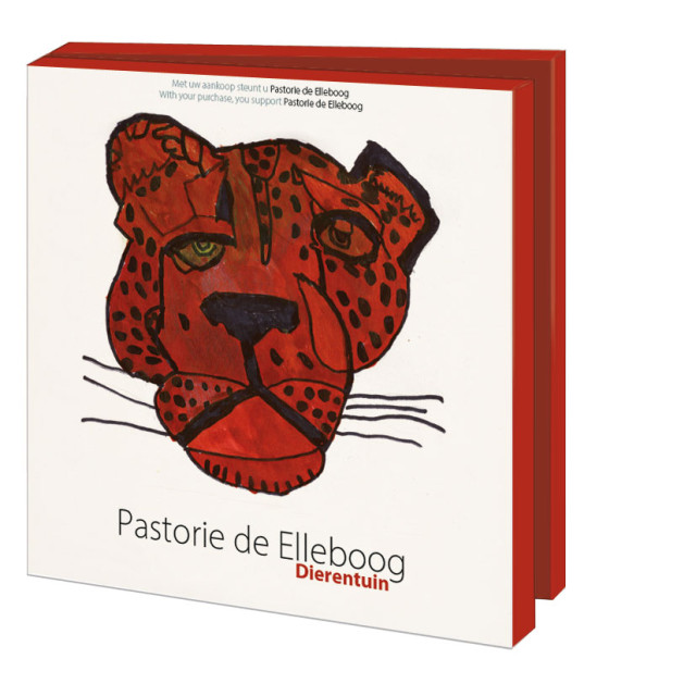 Kaartenmapje met env, vierkant: Dierentuin, Pastorie de Elleboog