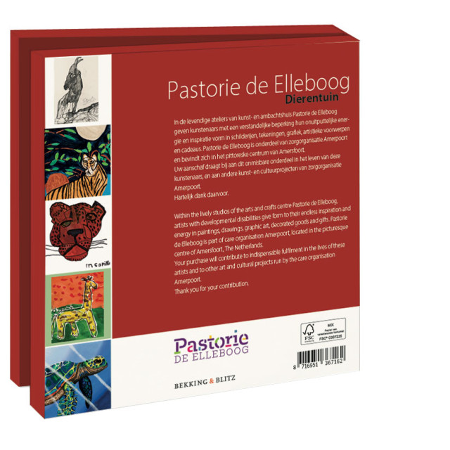 Kaartenmapje met env, vierkant: Dierentuin, Pastorie de Elleboog