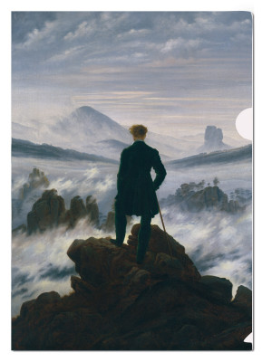 L-mapje A4 formaat: Wanderer über dem Nebelmeer, Caspar David Friedrich, Hamburger Kunsthalle