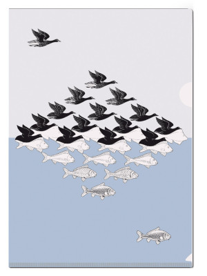 L-mapje A4 formaat: Lucht en Water, M.C. Escher