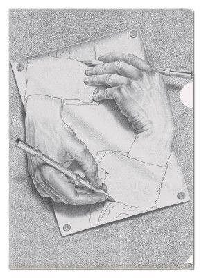 L-mapje A4 formaat: Drawing Hands, M.C. Escher