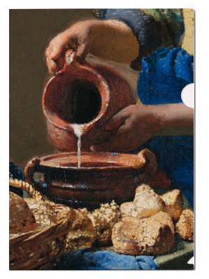 L-mapje A4 formaat: Het melkmeisje/The Milkmaid, Johannes Vermeer, Rijksmuseum Amsterdam