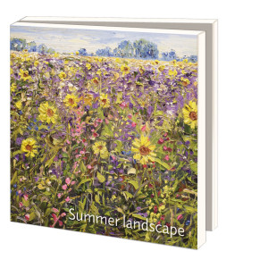 Kaartenmapje met env, vierkant: Summer landscape, Sonja Brussen