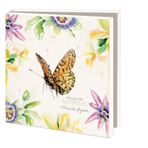 Kaartenmapje met env, vierkant: Passion for Butterflies, Michelle Dujardin