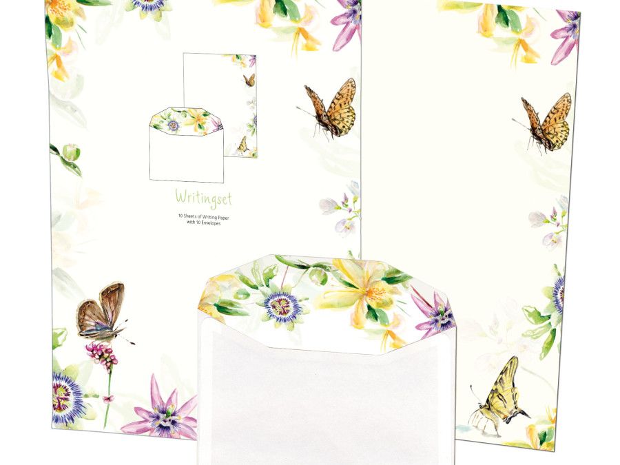 Vicloon Briefpapier mit Umschlag Set, 54 Stück Briefumschlag