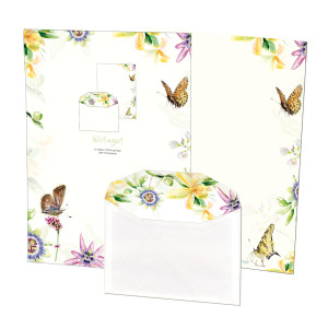 Briefpapier met enveloppen: Passion for Butterflies, Michelle Dujardin
