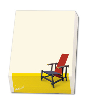 Memo blocnote: Rood blauwe stoel, Gerrit Rietveld, Rietveld Schröderhuis