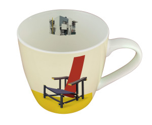 Mok: Rood blauwe stoel, Gerrit Rietveld, Rietveld Schröderhuis