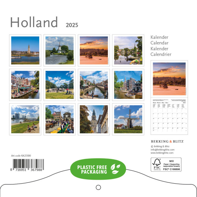 Holland mini maandkalender 2025