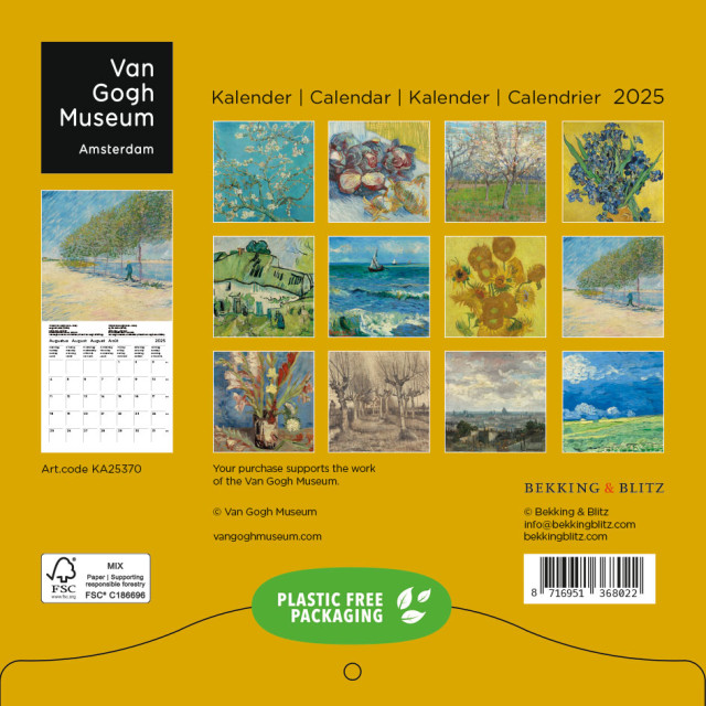 Van Gogh mini maandkalender 2025
