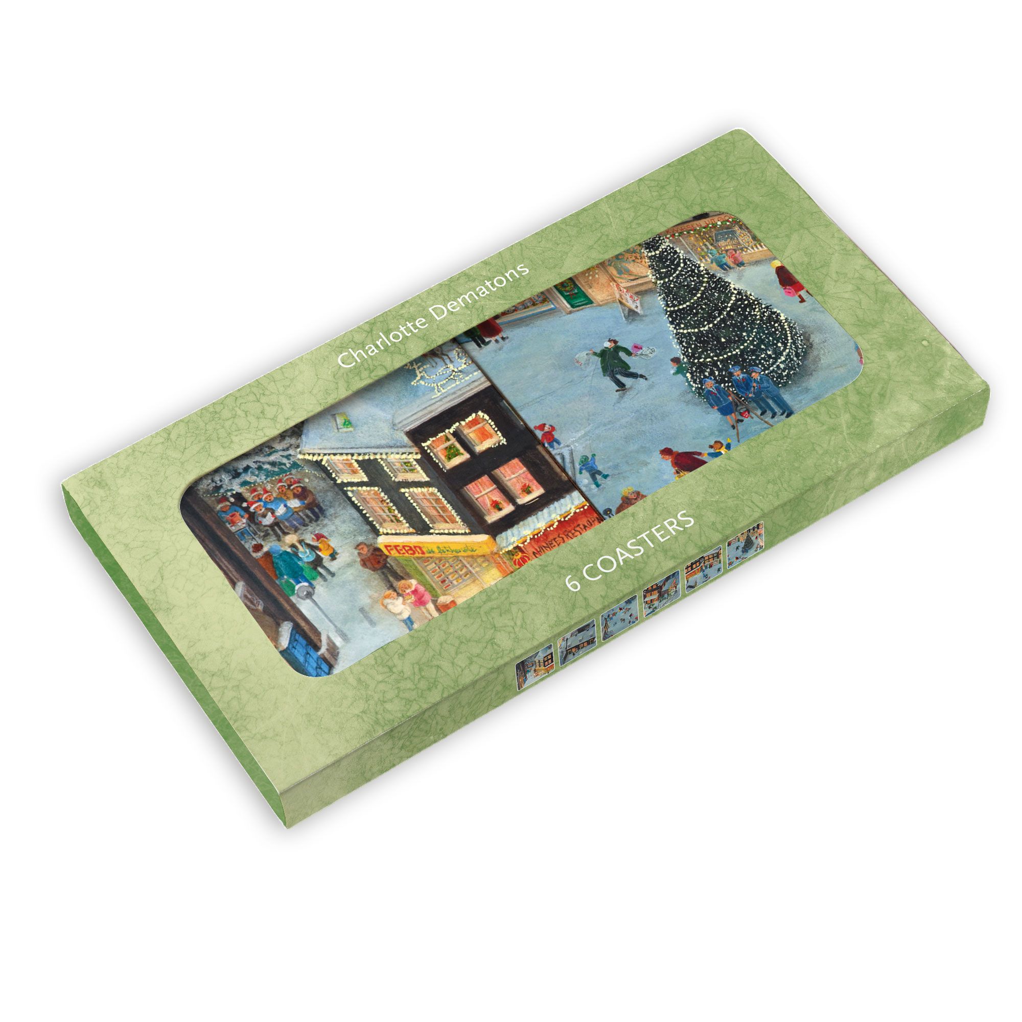 Kerst Kerstman Gnome lederen onderzetters, mode strijkbestendige ronde 10 cm onderzetters set (6-delige set) met opbergdoos, tafeldecoratie en bescherming