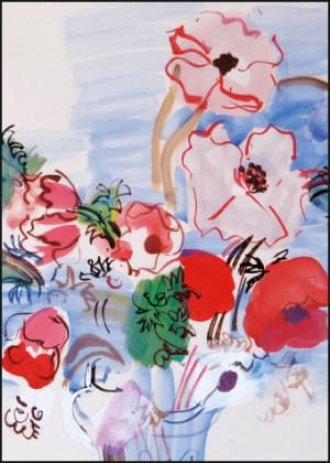 Fleurs dans un vase bleu, Raoul Dufy