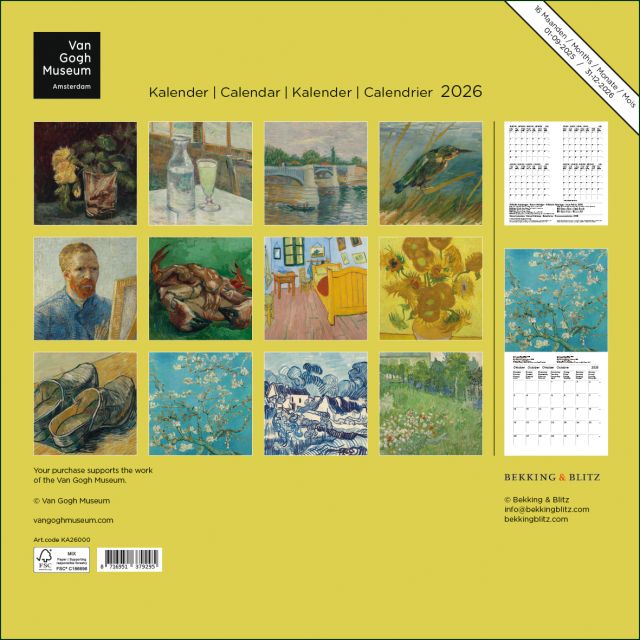 Van Gogh maandkalender 2026