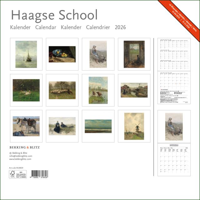 Haagse School maandkalender 2026